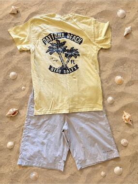 Kids Daytona Beach T-Shirt & Columbia Omni-Shade Shorts Outfit L/XL